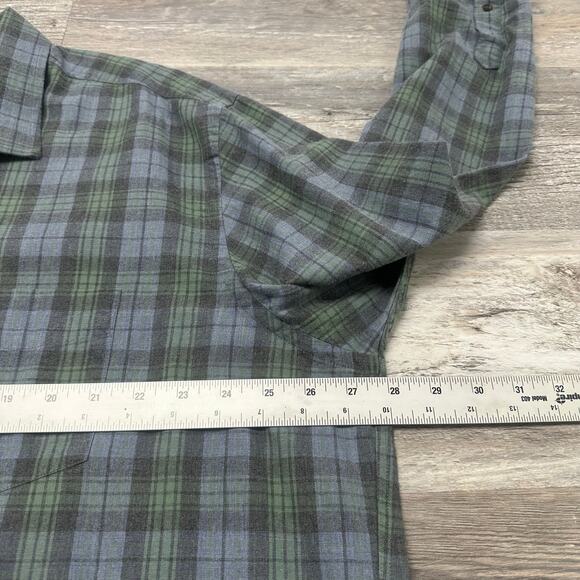 UNTUCKit Tartan Plaid Green Blue Mens 3XL Long Sleeve Chest Pocket Button Shirt - Picture 6 of 8